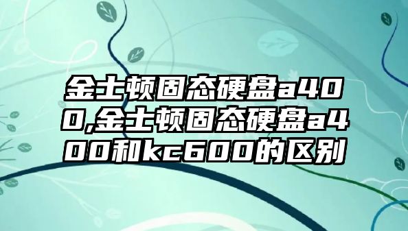 金士頓固態硬盤a400,金士頓固態硬盤a400和kc600的區別