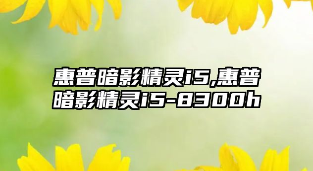 惠普暗影精靈i5,惠普暗影精靈i5-8300h