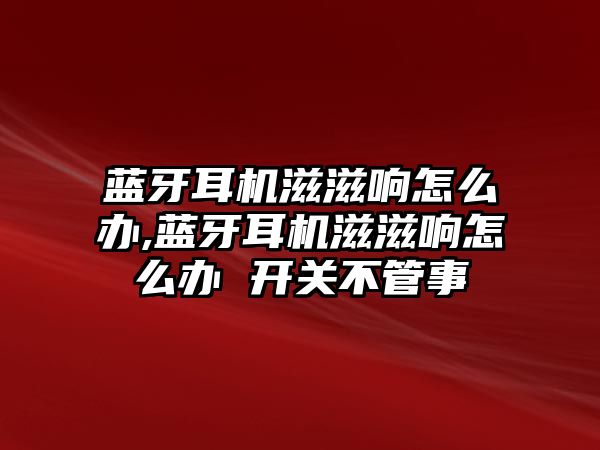 藍牙耳機滋滋響怎么辦,藍牙耳機滋滋響怎么辦 開關不管事